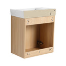 Modern Bathroom Vanity With Ceramic Basin, Wall Mounted Floating Sink Combo, Storage Cabinet