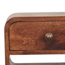 Mini California Curved Nightstand Wth Lower Slot