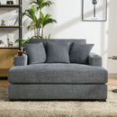 Oversized Chaise Lounger Modern Style Sofa Couch, With Pillows, Charge Station & Cup Holders