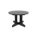 Dining Table For Farmhouse Kitchen Expandable Oval Table Top With Removable Leaf Trestle X Shaped Base - Black