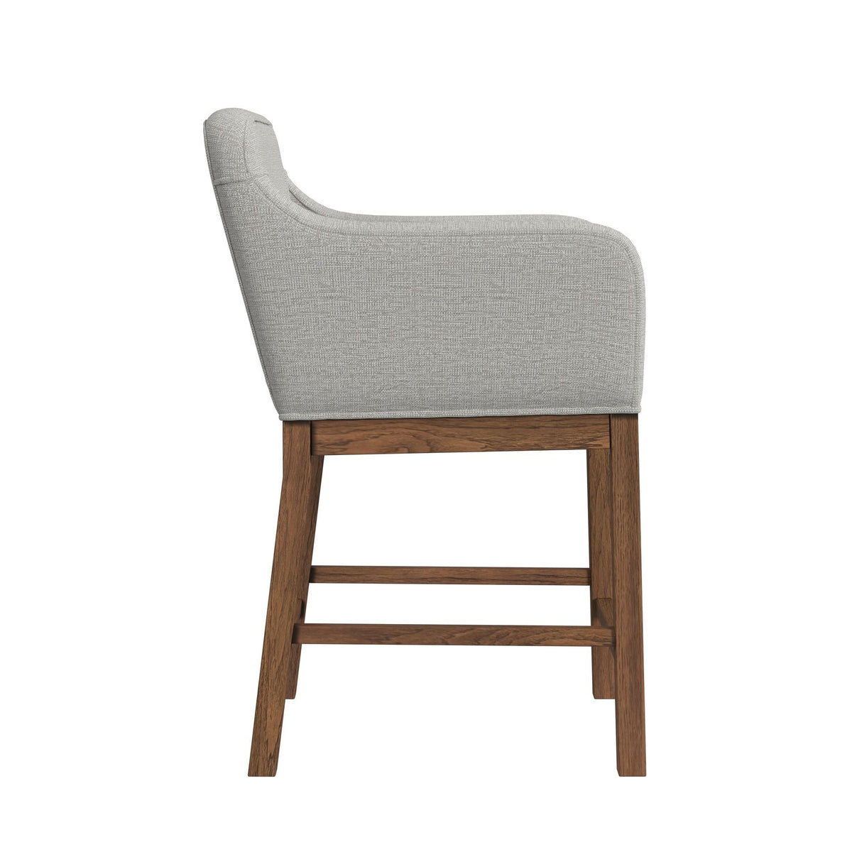 Glinda Upholstered Fabric Counter Chair (Set of 2) in Brown / Light Gray by Elements International, view 4