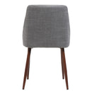 Modern Dining Chair With Iron Legs And Wood Finish