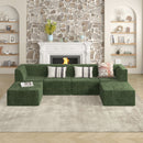 Modern Minimalist Corduroy Sleeper Sofa, Compressed Sectional Single Seat