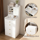 3 In 1 Dressing Table With LED Mirror & Storage Stool, Compact Makeup Vanity - White