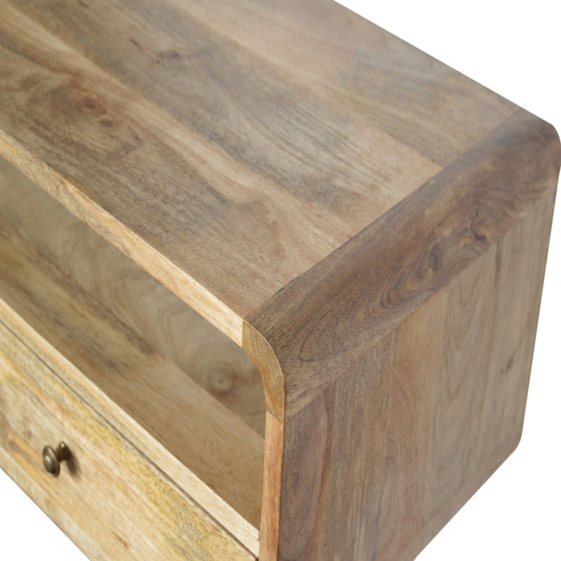 Curved Chestnut Console Table