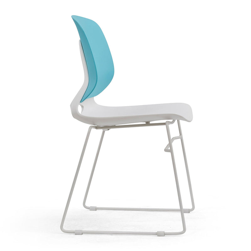 Ergonomic Backrest Stacking Chairs (Set of 4)