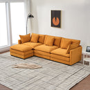 Modular Ottoman Style Deep Seat Sofa With Cushions