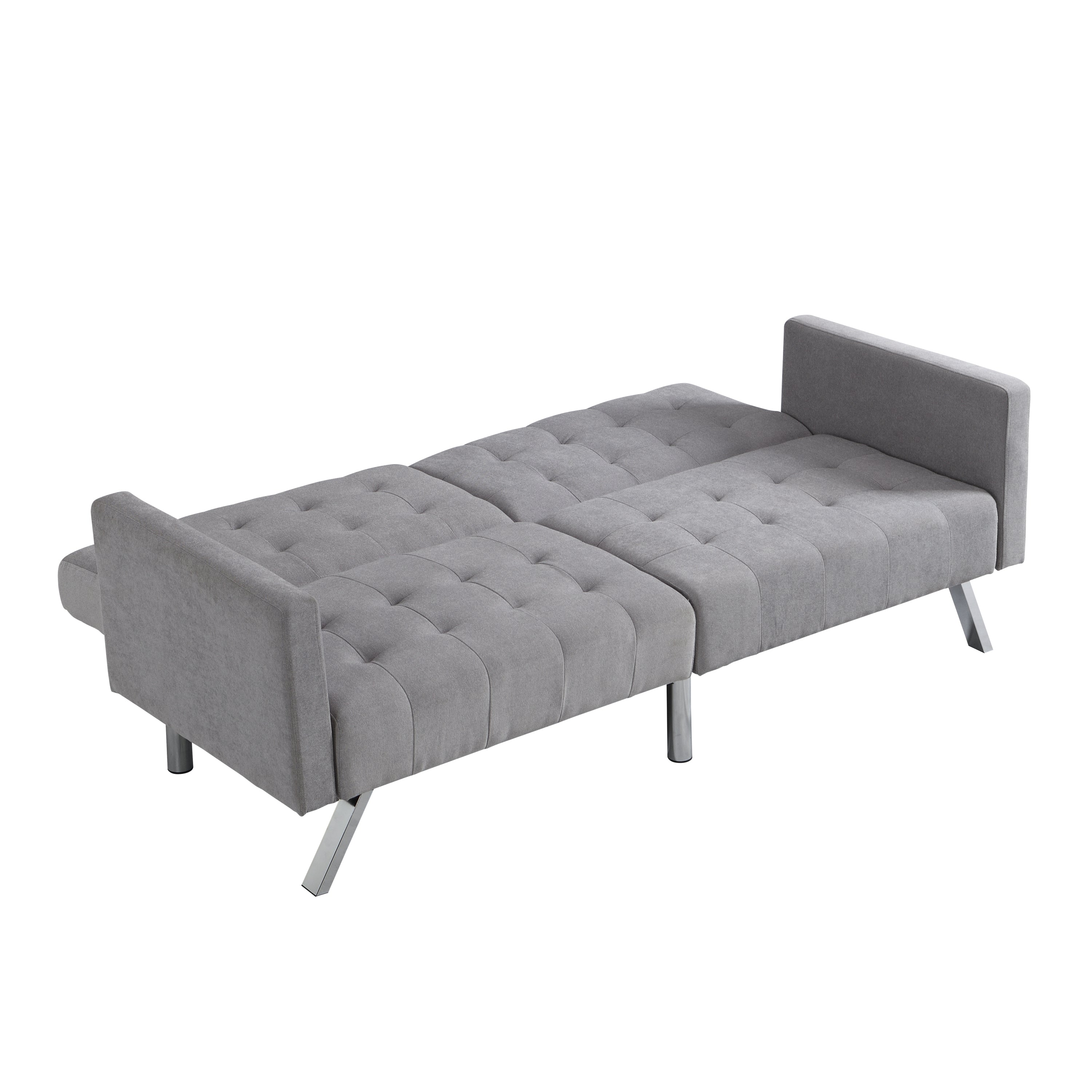 Sofa Bed Convertible Folding Light Grey Lounge Couch Loveseat Sleeper Sofa  Armrests Living Room Bedroom Apartment Reading Room - Atlantic Fine Furniture Melbourne FL