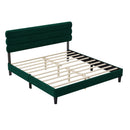 King Bed Frame with Headboard,Sturdy Platform Bed with Wooden Slats Support,No Box Spring,Mattress Foundation,Easy Assembly  Green