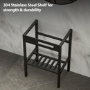 Console Sink With 304 Legs, 24" X 16.75", Wall Mounted Design - White / Black