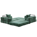 Convertible Floor Sofa Bed With Pillow Back Support Armrest