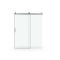 Frameless Soft-Closing Shower Door, 1/4" (6 Mm) Tempered Glass Single Sliding With Explosion Proof Coating