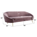 Abey - Sofa - Pink Velvet - Atlantic Fine Furniture Inc
