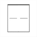 Double Sliding Shower Door, Semi-Frameless Bypass Bathroom Sliding Door With 1/4" (6 Mm) Tempered Glass For Walk-In Shower