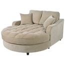 Modern Chaise Lounge Upholstered Sofa Couch With Tufted Seat And Detachable Pillows For Living Room
