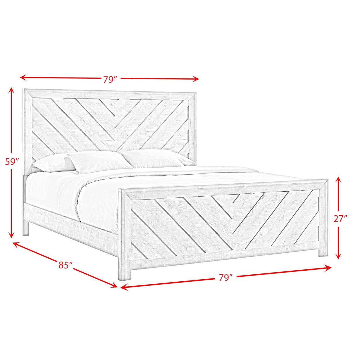 Eleanor Bed in Dark Gray by Elements International, view 10