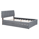 Upholstered Platform Bed With Trundle