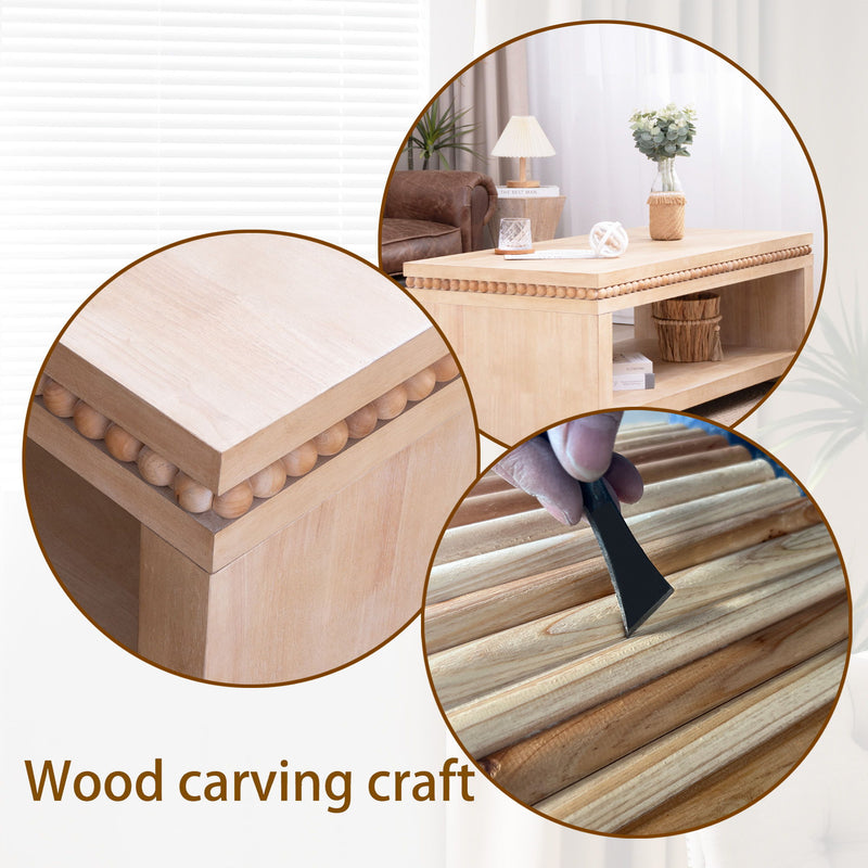 Modern Coffee Table With Beaded Trim