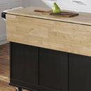 Blanche - Kitchen Cart - Rubber Wood Top