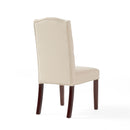 Harriet - Tufted Dining Chair Set Modern Farmhouse Style - Ivory Linen