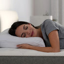 Ghostpillow - Faux Down Luxury Pillow With Microfiber Gel Clusters, Cotton Cover - White