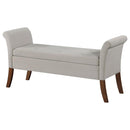 Farrah - Velvet Upholstered Rolled Arm Storage Bench