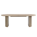 Modern Rustic Oval Dining Table With Double Pedestal Base