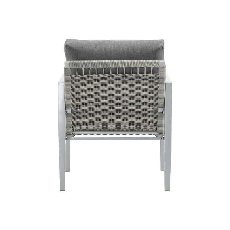 Modern Lounge Chair With Rope Accents And Cushions