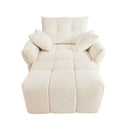 Ergonomic Single Seater Sofa With Ottoman, High Resilience Support Cushions