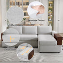 Sectional Sofa Upholstered Sofa Couch With Reversible Armrests For Living Room