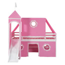 Loft Bed With Slide Tent And Tower Fun Playhouse Design