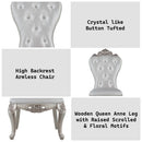 Gorsedd - Side Chair (Set of 2) - Cream Fabric & Antique White - Atlantic Fine Furniture Inc