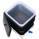 Durable Worm Farm Composting Bin With 4 Tray System For Food Waste Recycling Plastic - Black
