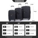Expandable Hardshell Suitcase Double Spinner Wheels Luggage Sets