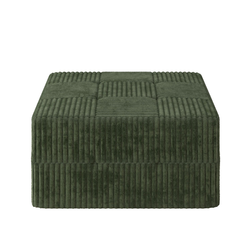 Modern Minimalist Ottoman Sofa Compressed Sectional Corduroy Couch Sleeper