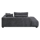 Chosen - Sectional Sofa With Toss Pillows With 2 Chaises With Ottoman - Gray