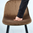 Velvet Barstool With Back (Set of 2)