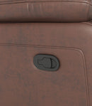 Genuine Leather Non Power Reclining Sofa With Drop Down Table, Stainless Steel Cupholders And Magazine Bag