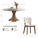 Dining Table Set With Wooden Base