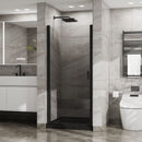 Pivot Shower Door, Tempered Glass, Semi Frameless
