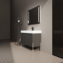 Freestanding Bathroom Vanity With Resin Sink And Storage Cabinet