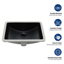 Modern Ceramic Undermount Bathroom Sink With Overflow, High Quality