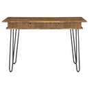 Sheeran - Writing Desk With Storage - Rustic Amber