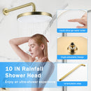 10" Shower System Set With Control Valve And Overhead Shower