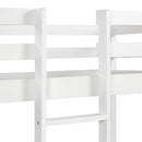 Functional Loft Bed(turn into upper bed and down desk,cushion sets are free),Twin Size,White
