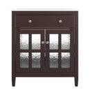 Bathroom Vanity With Ceramic Sink, Adjustable Shelf & Tip Out Tray