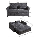 Loveseat Sofa Bed, Pull - Out Couch Sleeper & 2 Pillows