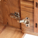 Boho Handcrafted 3 Door Sideboard, Carved Texture & Artisanal Charm - Natural