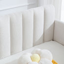 Elena - Boucle Upholstered Daybed, Ribbed Tufted Backrest