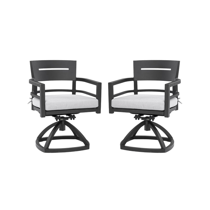 Outdoor Patio Swivel Rocker With Outdoor-Grade Sunbrella Fabric Cushions (Set of 2)